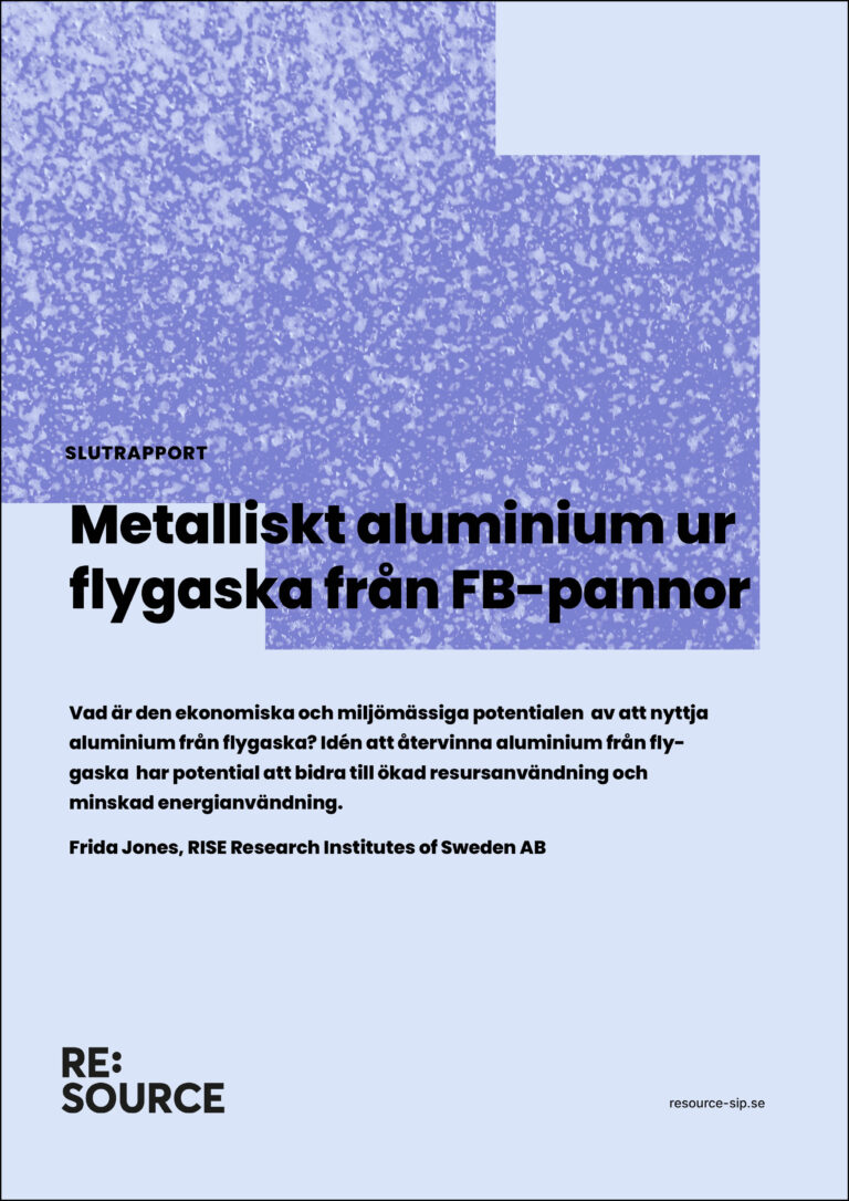 Metalliskt aluminium ur flygaska från FB-pannor