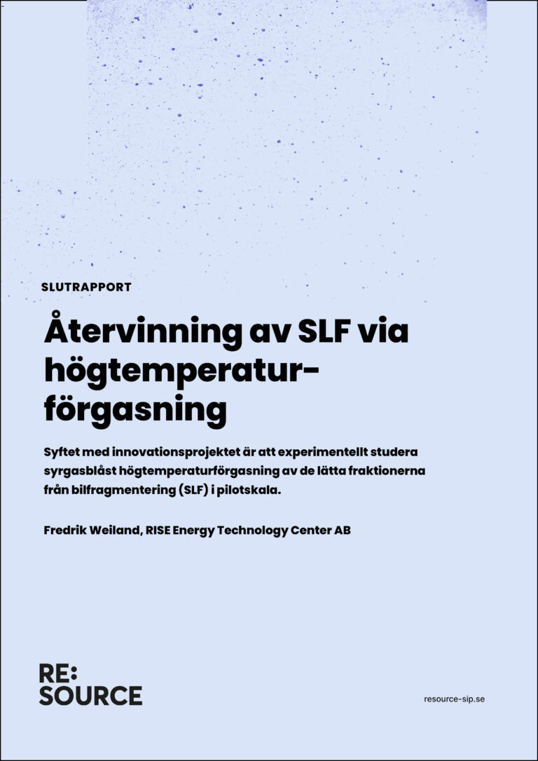 Återvinning av SLF via högtemperaturförgasning