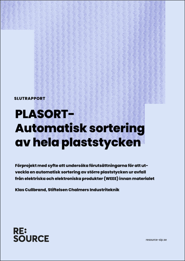 PLASORT-Automatisk sortering av hela plaststycken